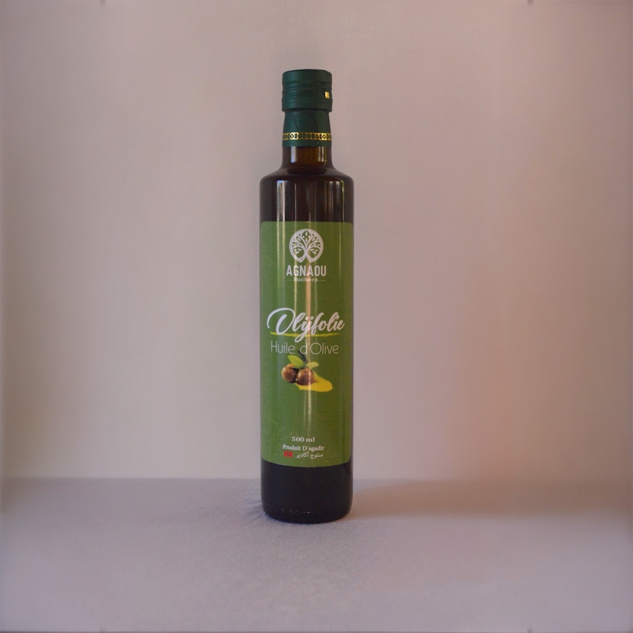 Fles pure Marokkaanse olijfolie – traditioneel geperst uit Agadir